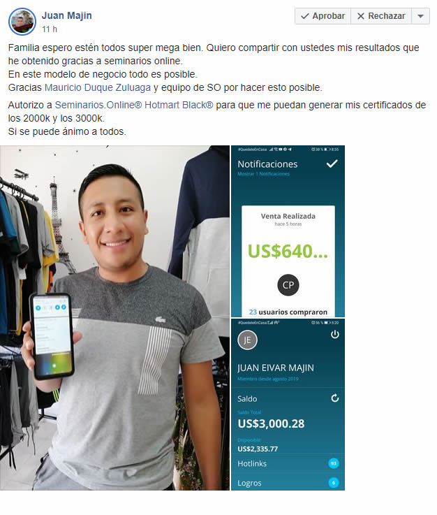 seminarios online testimonio